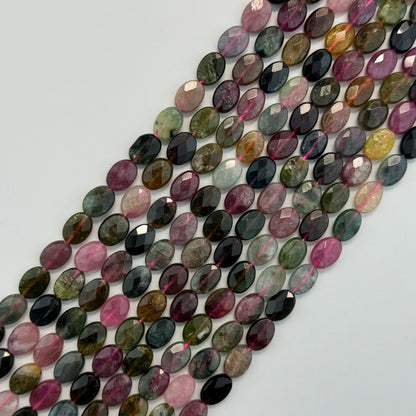 Tourmaline Faceted Oval Beads - (AA Quality)