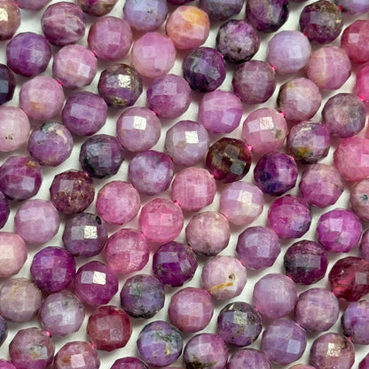 Ruby Faceted Round Beads image 9