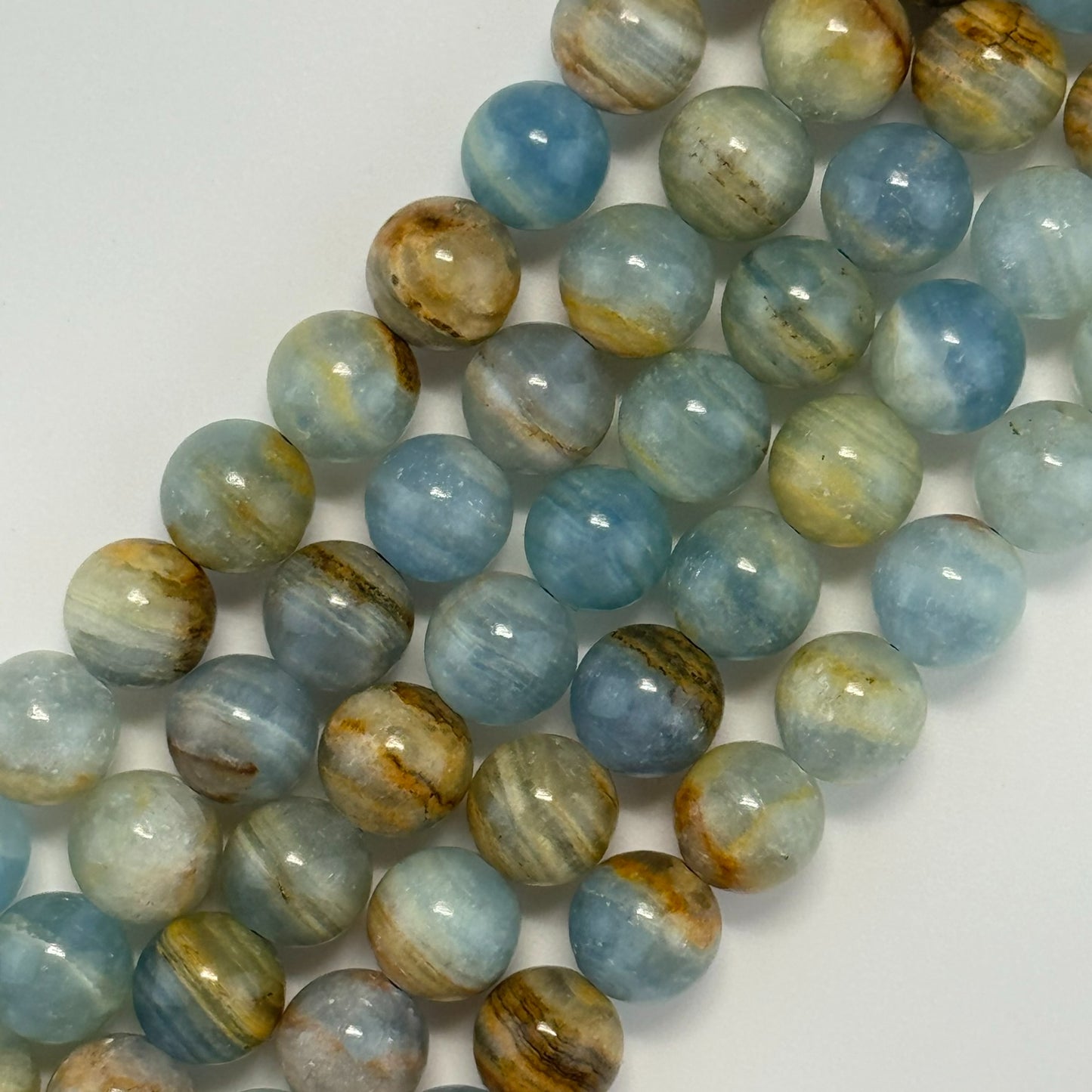 Blue Onyx Polished  Round Beads image 4