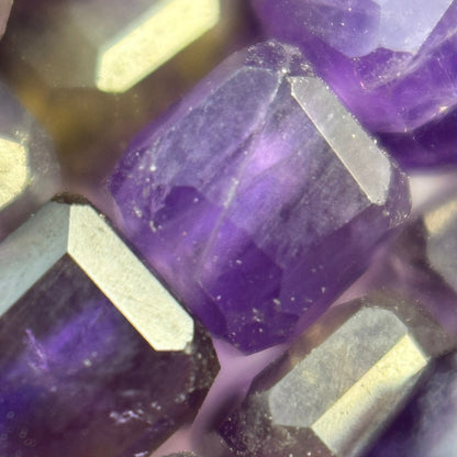 Amethyst Faceted Square Beads (AA Quality) image 2