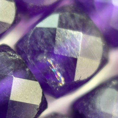 Amethyst Faceted Square Beads image 4