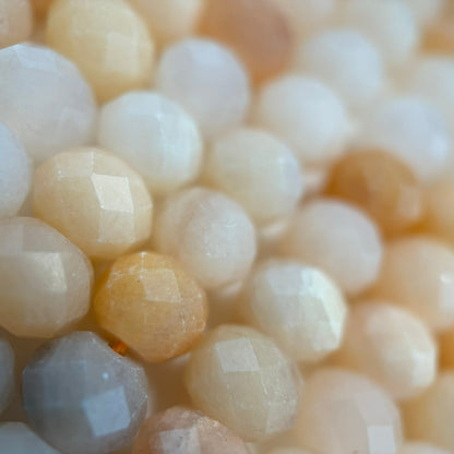 Orange Aventurine Quartz Faceted Rondelle Beads image 2