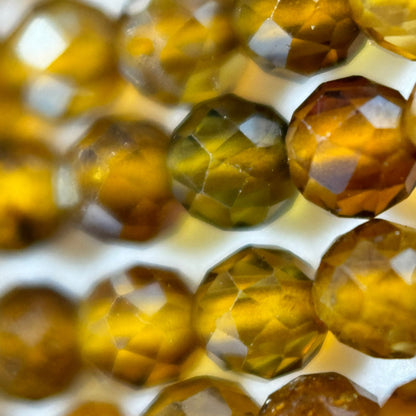 Natural Citrine Faceted Round Beads 2.5mm image 1