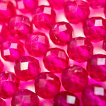 Synthetic Ruby Faceted Round Beads image 6