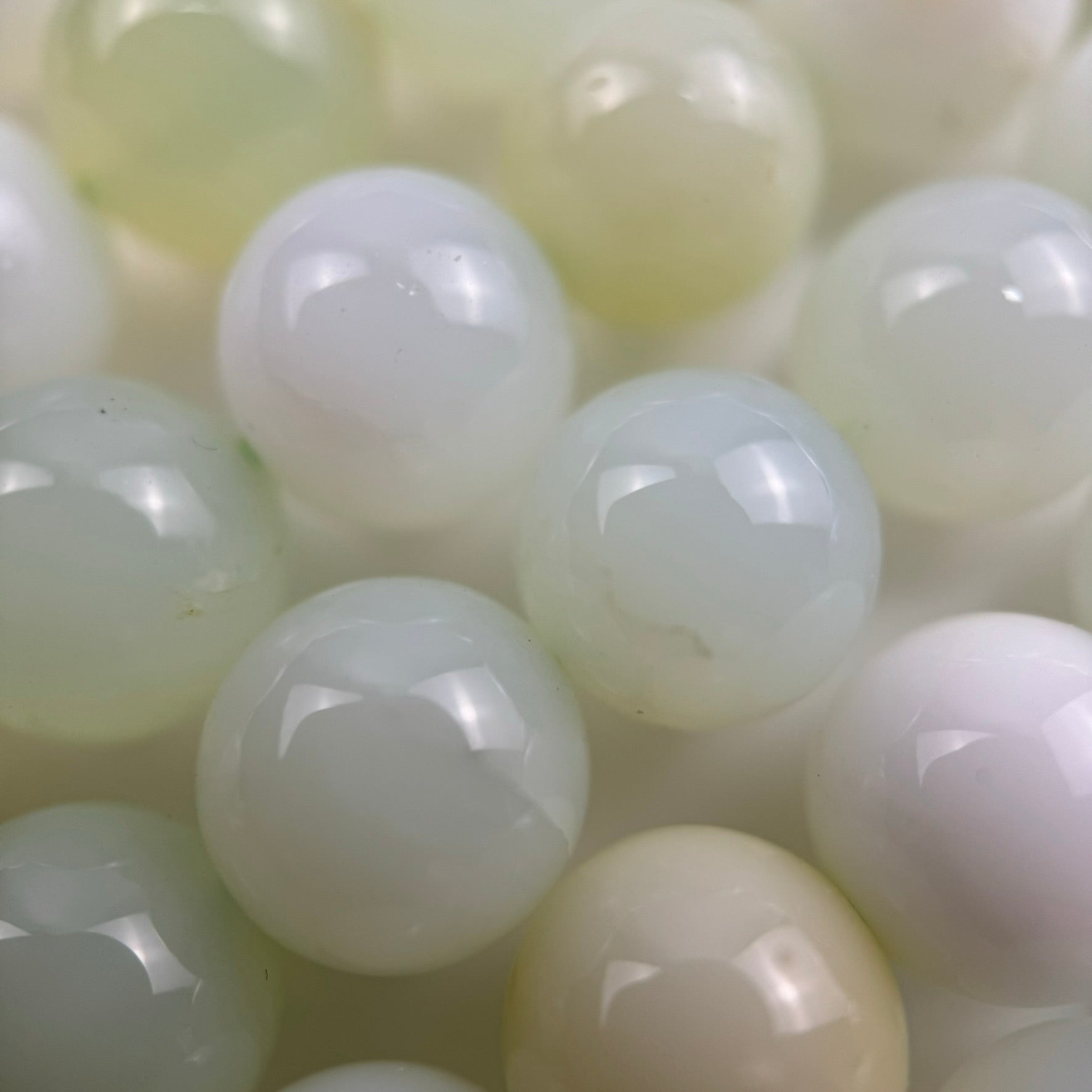 Green Opal Polished Round Beads image 3