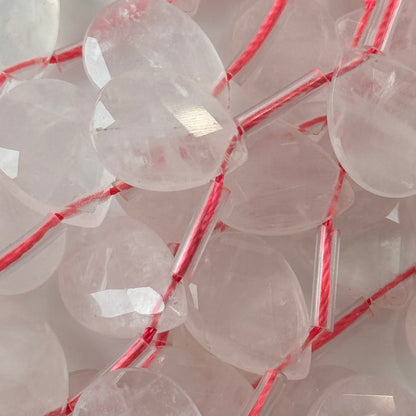 Rose Quartz Faceted Pear Shape Beads image 5