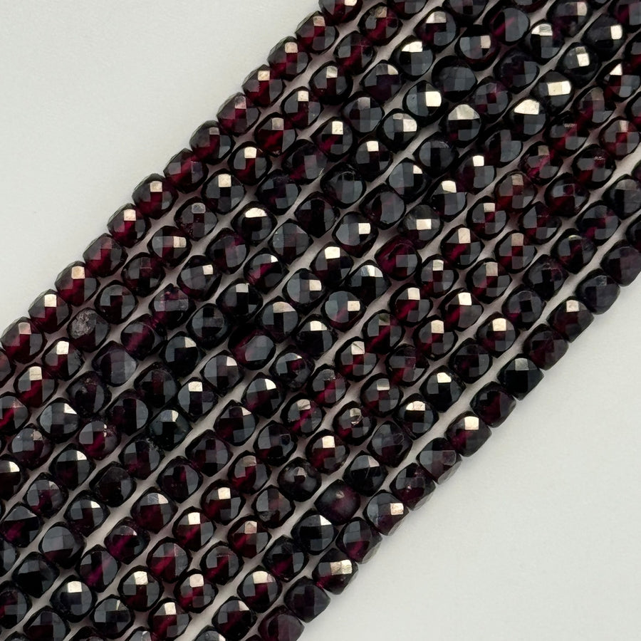 Garnet Square Beads image 0