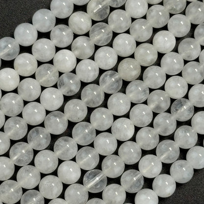 Snow Quartz Polished Round Beads image 0
