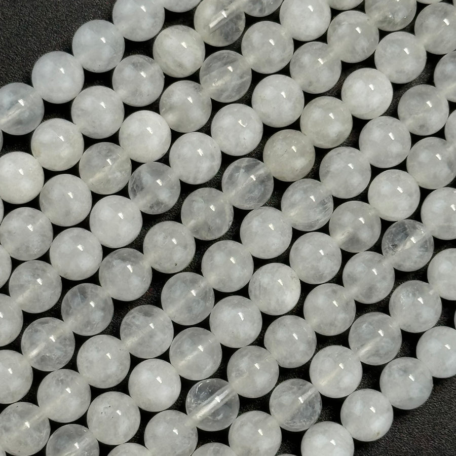 Snow Quartz Polished Round Beads image 0