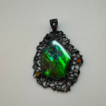 Ammolite Pendant with Multicolor Sapphires image 2