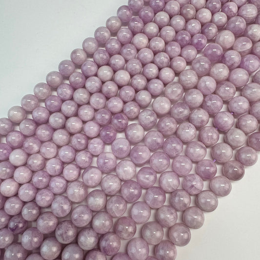 Kunzite Beads - Polished Round Beads - (AAA Quality)