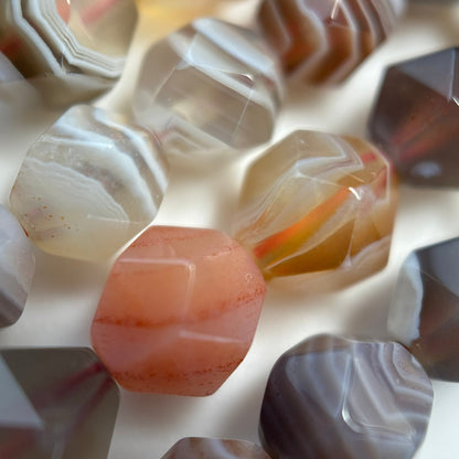 Botswana Agate Diamond Cut Beads image 1