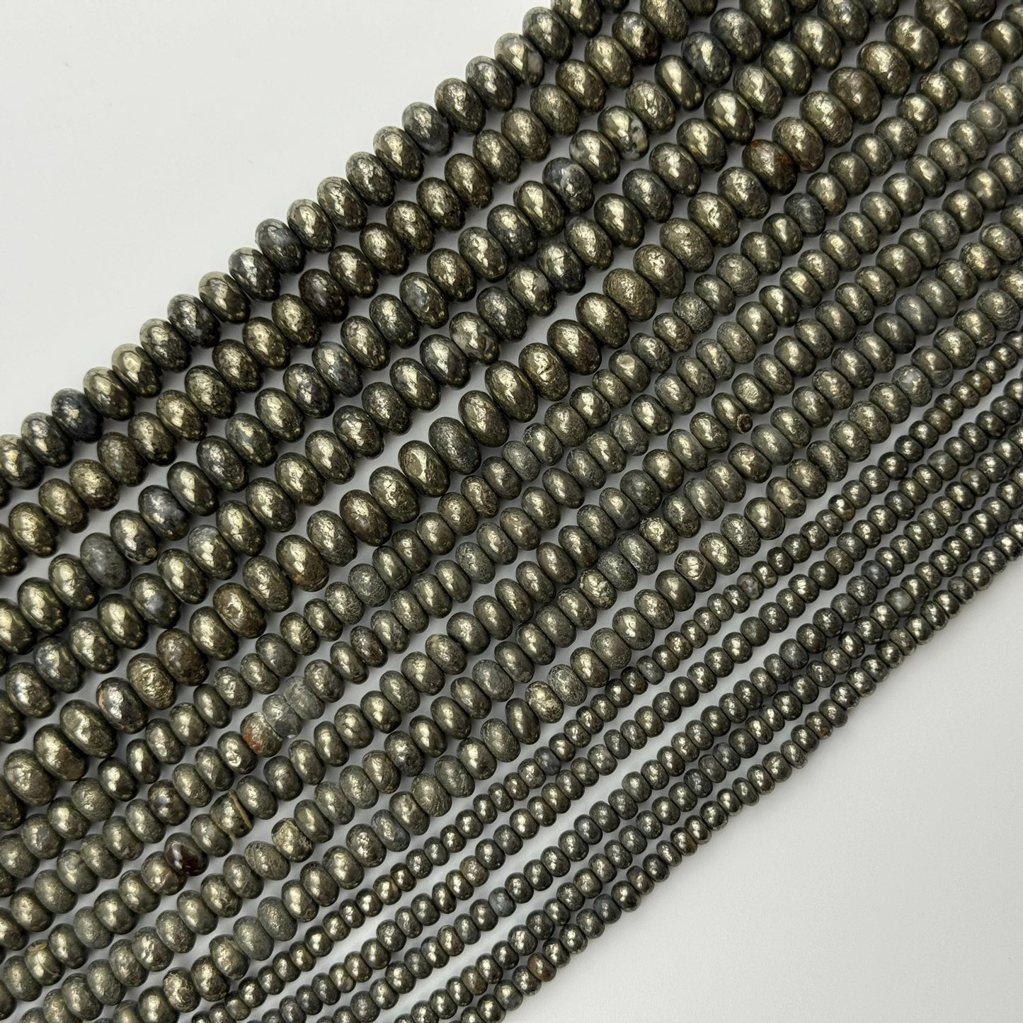 Pyrite Polished Rondelle Beads image 0