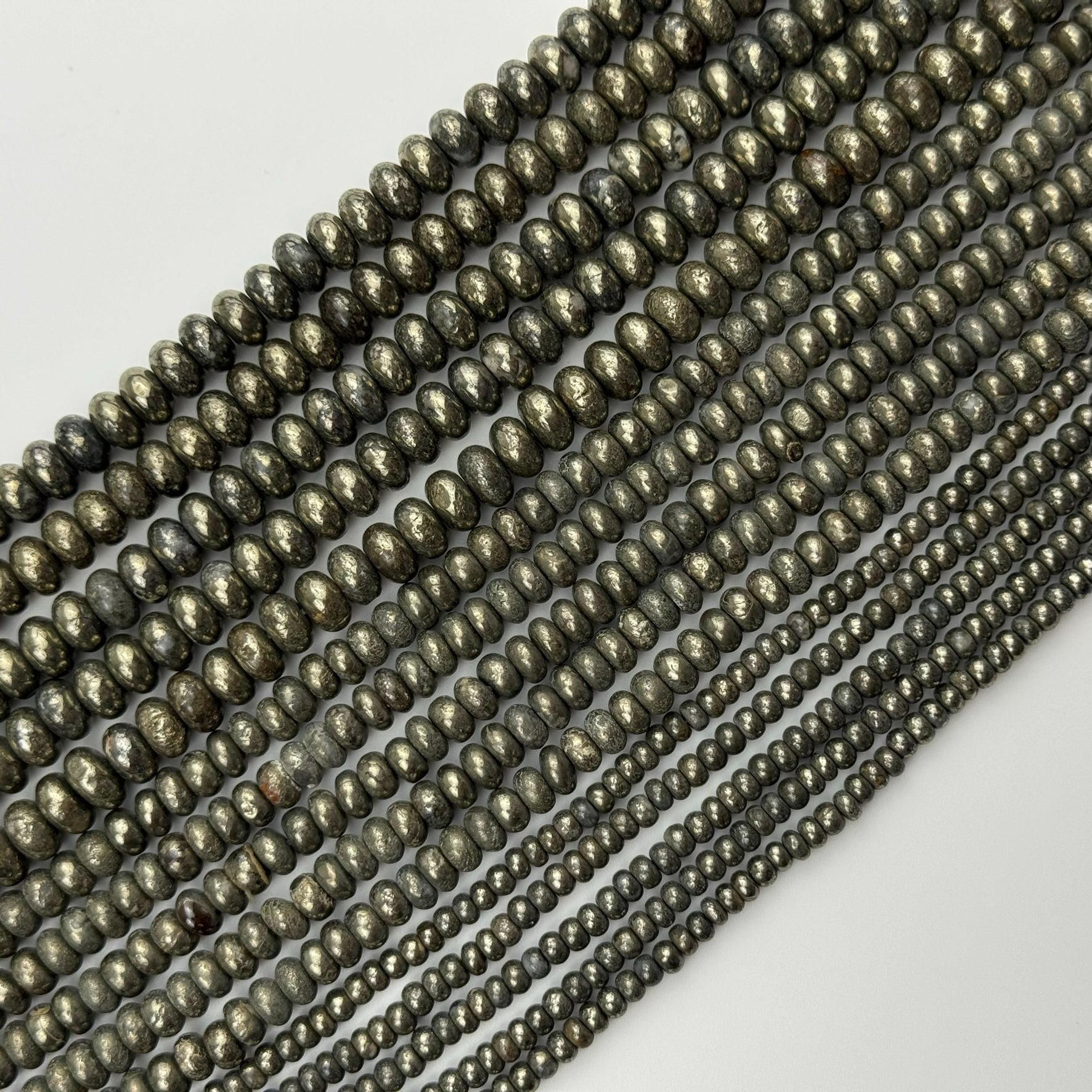 Pyrite Polished Rondelle Beads image 0
