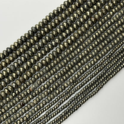 Pyrite Polished Rondelle Beads image 0