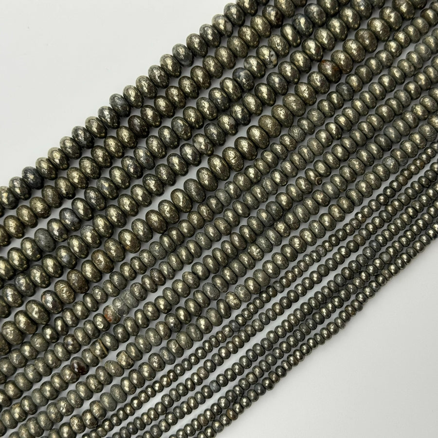 Pyrite Polished Rondelle Beads image 0