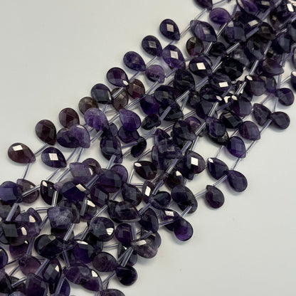 Amethyst Faceted Pear Shape Beads image 0