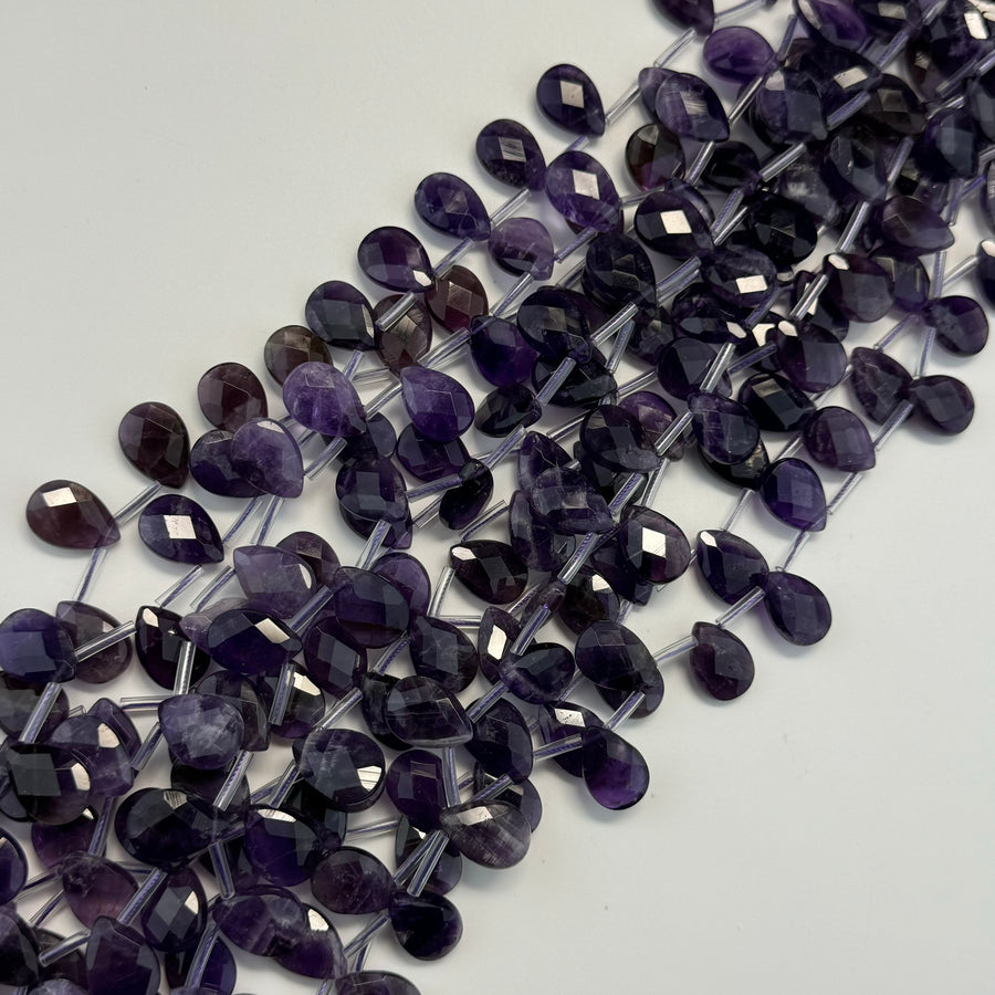 Amethyst Faceted Pear Shape Beads image 0
