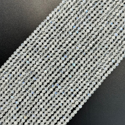 Rainbow Moonstone Faceted Round Beads - AAA Quality image 4