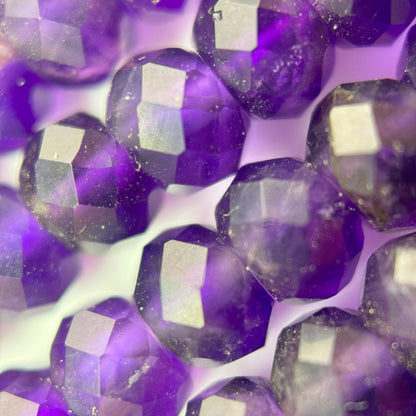 Faceted Amethyst Rondelle Beads (6x4mm) image 4