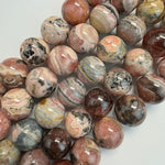 Dendritic Rhodochrosite Polished Round Beads image 3
