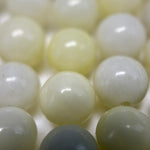 Light Lemon Serpentine Polished Round Beads image 4