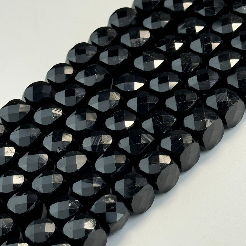 Premium Black Tourmaline Beaded Gemstone - Protective Stone for Jewelry Making