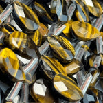 Tiger's Eye Faceted Pear Shape Beads image 7