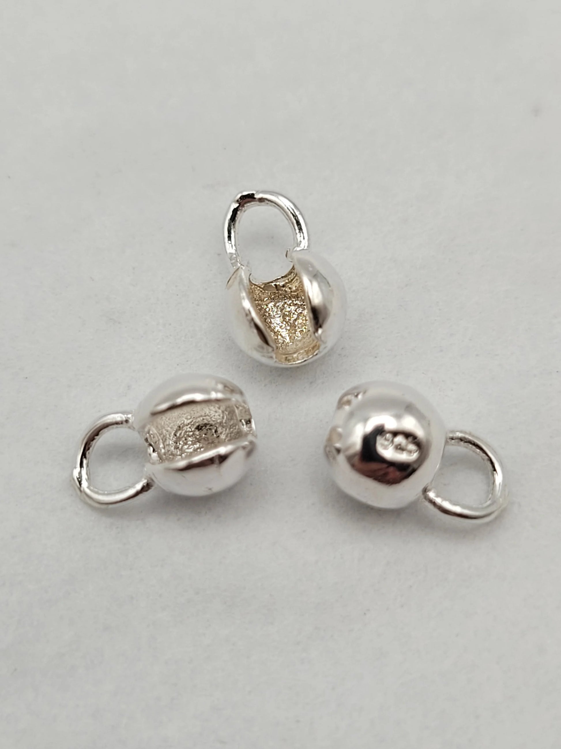 Crimp Cover Jump Ring | 925 Sterling Silver | 10/pkg (3 sizes) image 2