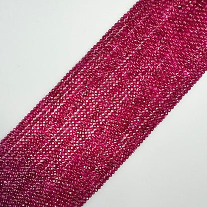 Synthetic Ruby Faceted Round Beads image 7