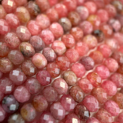 Rhodonite Faceted Rondelle Beads (High Quality) image 11