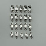 925 Sterling Silver Oblong Lobster Clasp Close Jump Ring (5/pkg) image 2