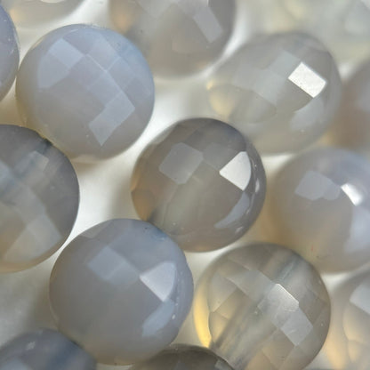 Gray Agate Lentil Beads image 5