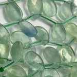 Green Fluorite Faceted Pear Shape Beads image 1