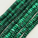 Malachite Rondelle Polished Beads image 5