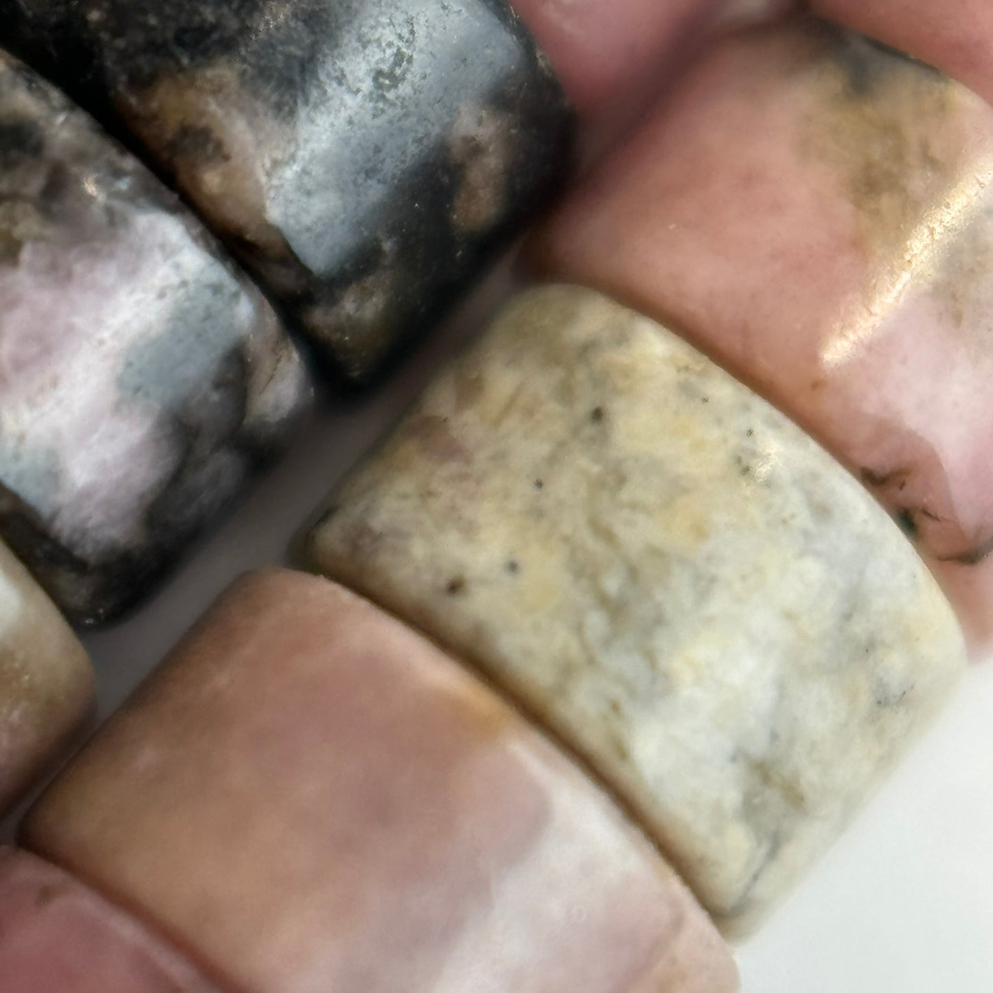 Rhodonite Dendritic Heishi Beads image 2