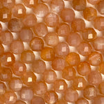 Sunstone Moonstone Faceted Round Beads image 9