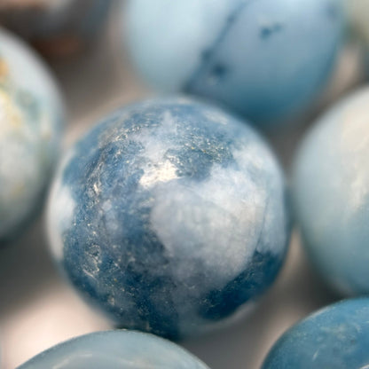 Blue Quartz Polished Round Beads image 8