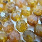 Dark Yellow Apatite Faceted Round Beads image 6