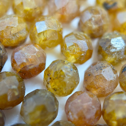 Dark Yellow Apatite Faceted Round Beads image 6
