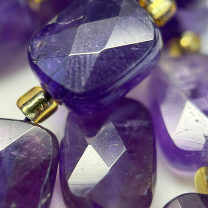 Amethyst Rectangular Faceted Cushion Cut 10xÃ¯Â¿Â½8 mm Beads image 6