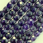 Amethyst Faceted Square Beads image 3