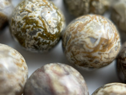 Crazy Red Agate Polished Round Beads  (8mm) image 3