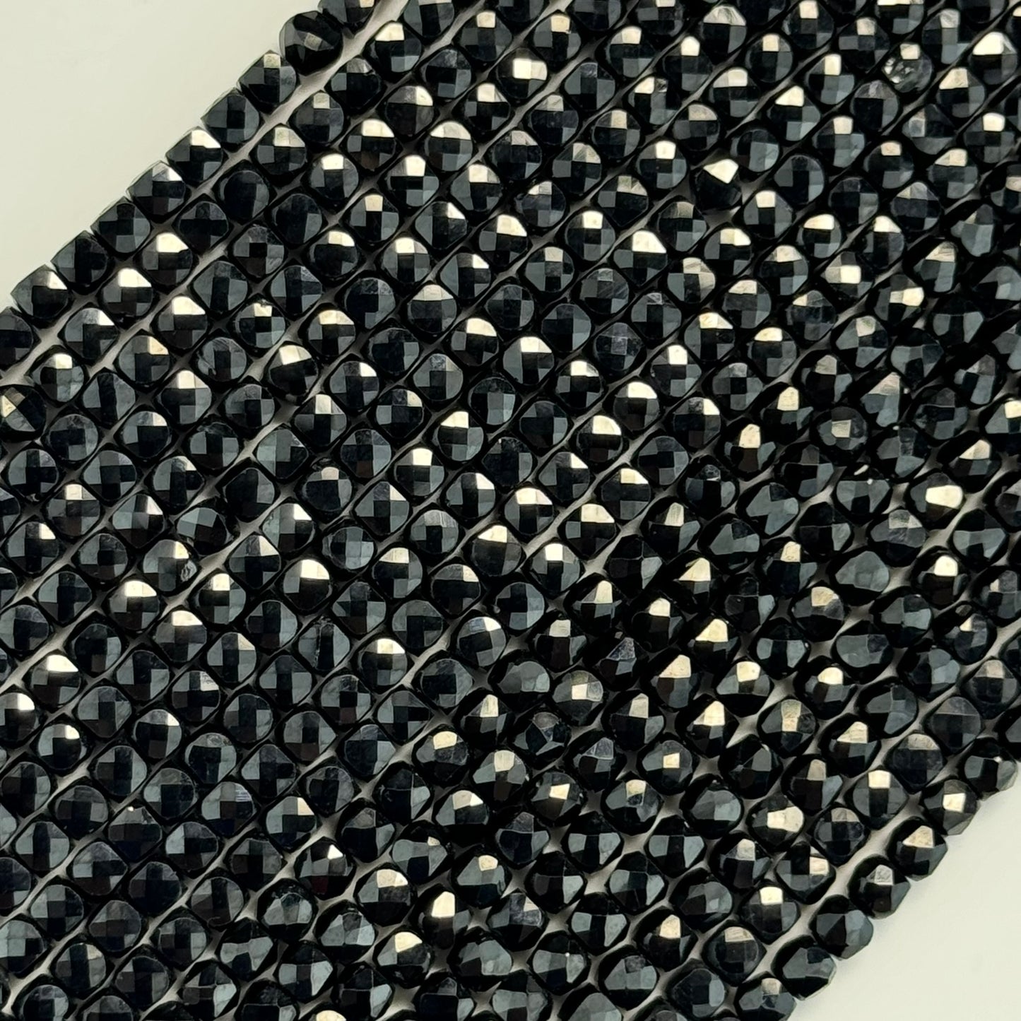 Black Tourmaline Square Beads image 5