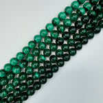 Malachite Polished Round Beads  A-AA-AAA Quality image 14