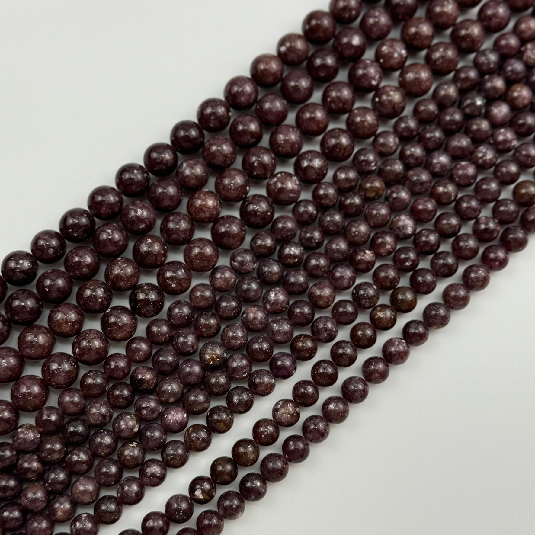 Lepidolite AAA Polished  Round Beads image 3
