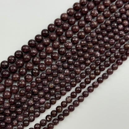 Lepidolite AAA Polished  Round Beads image 3