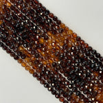 Hessonite Garnet Faceted Round Beads (Color B) image 3