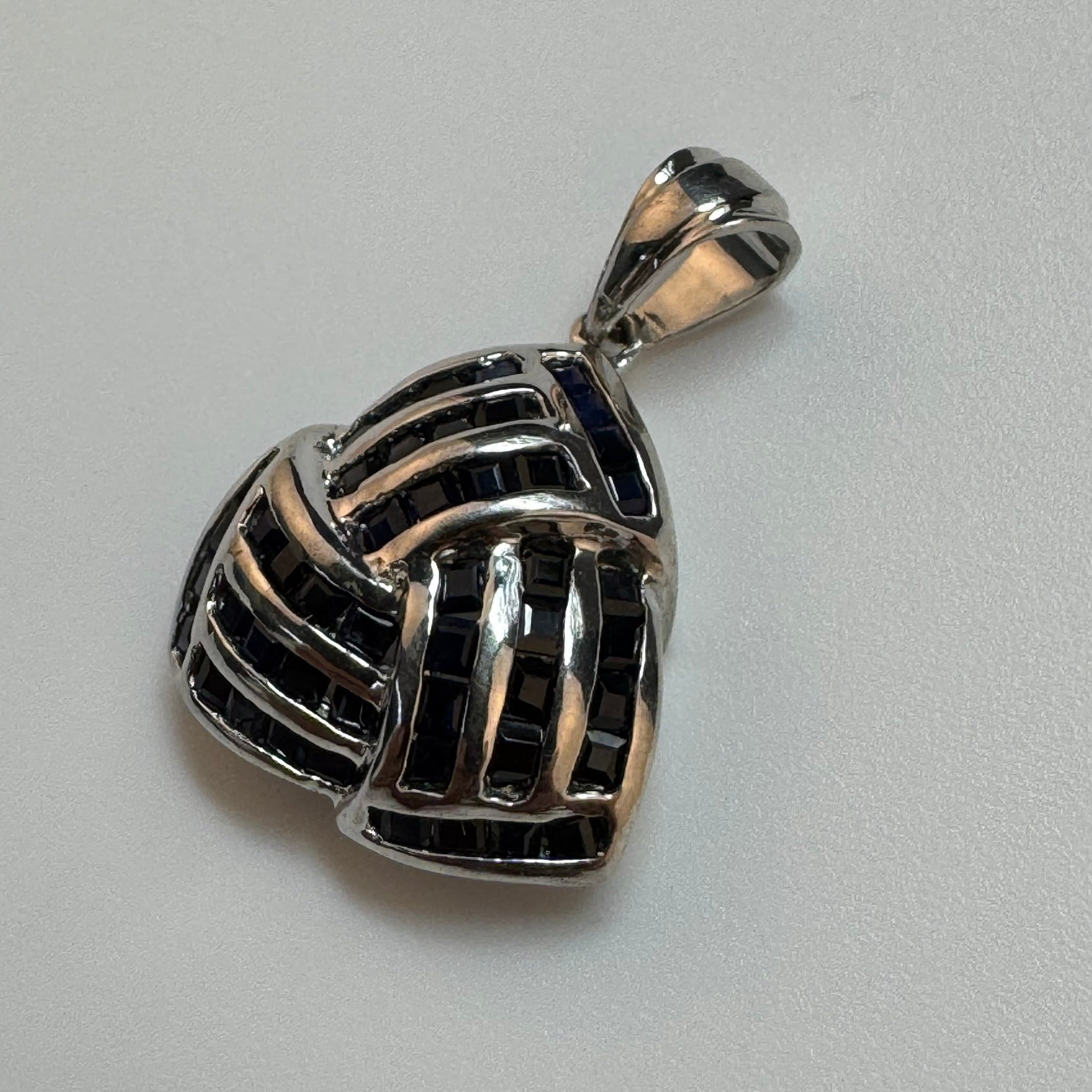 Blue Sapphire Pendant in 925 Sterling Silver image 1
