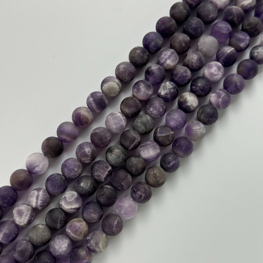 Amethyst Frosted Round Beads image 0